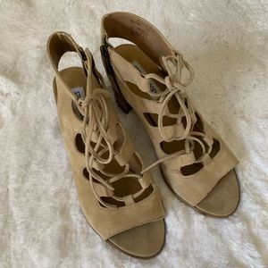 Steve Madden open toed booties!